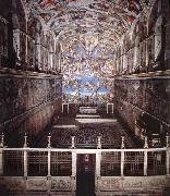 Michelangelo Buonarroti Interior of the Sistine Chapel Spain oil painting artist
